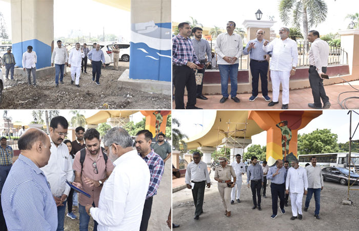 જામનગરમાં નવનિર્મિત સૌરાષ્ટ્રના સૌથી લાંબા ઓવરબ્રિજની કેબિનેટ મંત્રી મુળુ બેરાએ મુલાકાત લઈ નિરીક્ષણ કર્યું