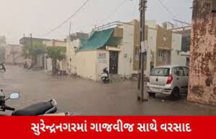 સુરેન્દ્રનગર જીલ્લામાં વાતાવરણમાં પલટા બાદ વરસાદનું આગમન