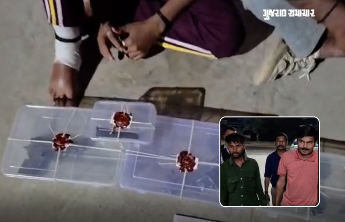 સાબરકાંઠા: રાજસ્થાનથી હથિયારો ઘુસાડવાનું ષડયંત્ર નિષ્ફળ, ખેડવા ચેકપોસ્ટ પરથી 3 પિસ્તોલ સાથે બે શખસ ઝડપાયા