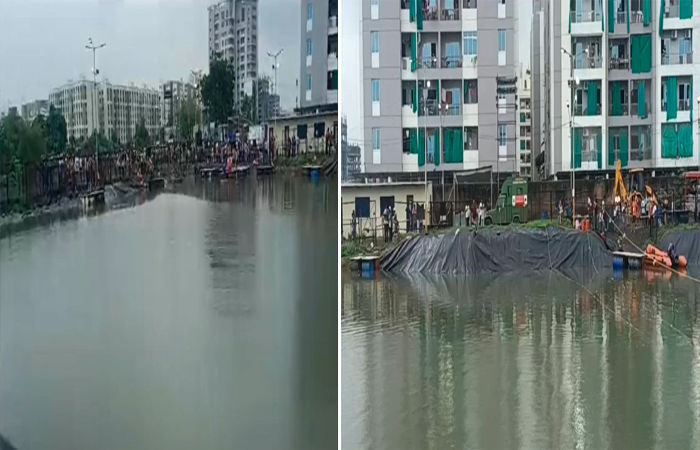 વડોદરામાં ગણેશ વિસર્જન દરમિયાન કૃત્રિમ તળાવમાં મગર દેખાતા ભયનો માહોલ