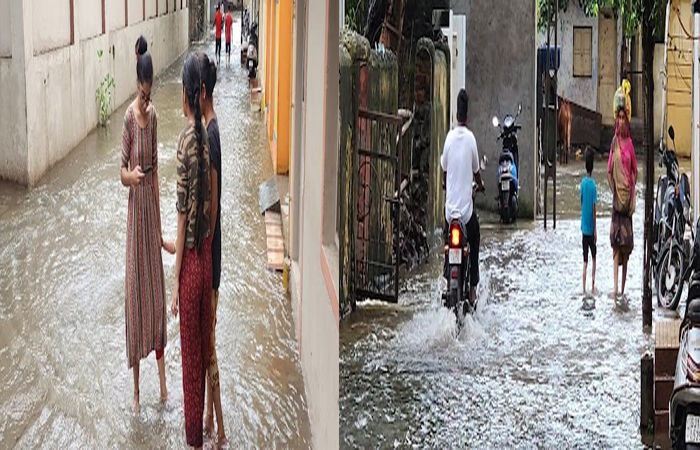 જામનગર શહેરમાં આજે સવારે મેઘરાજાની ધમાકેદાર એન્ટ્રી થઈ જતાં જામનગરવાસીઓ ખુશ ખુશાલ
