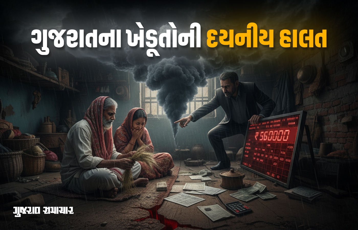 ગુજરાતના ખેડૂતોની દશા : માથે 56,000નું દેવું, જ્યારે મહિનાની આવક માત્ર 12,000 રૂપિયા
