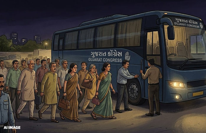 રાજકોટમાં ચૂંટણી પહેલા ‘રિસોર્ટ પોલિટિક્સ'! ભાજપના ડરથી કોંગ્રેસના 18 ઉમેદવારોને અજ્ઞાત સ્થળે ખસેડાયા