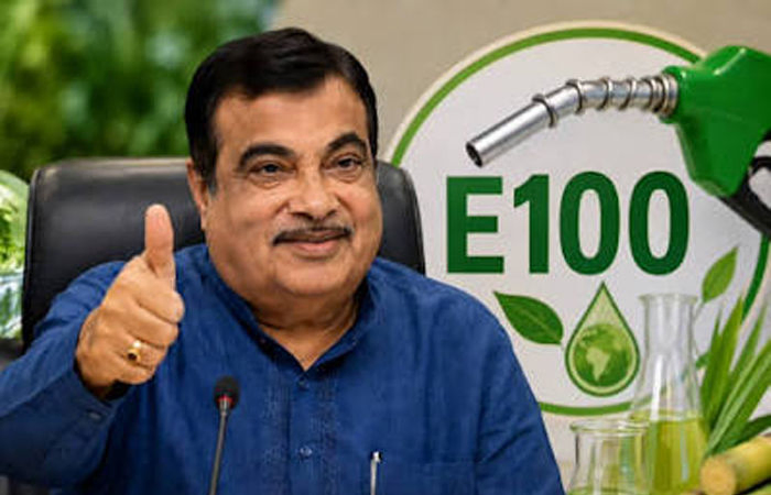 ભારતમાં 100 ટકા ઇથેનોલ ઇંધણને કાયદેસરની મંજૂરી અપાઇ : ગડકરી