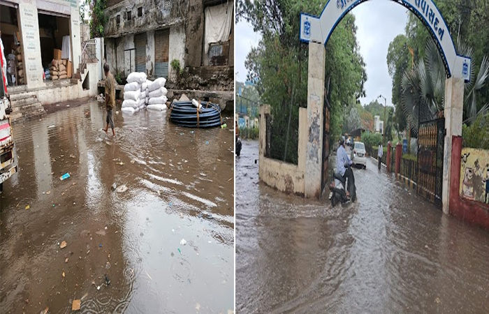 જામનગરમાં પ્રથમ વરસાદે જ ખોલી મહાનગરપાલિકાની પ્રિ-મોન્સૂન કામગીરીની પોલ, અનેક વિસ્તારોમાં પાણી ભરાતાં લોકો પરેશાન