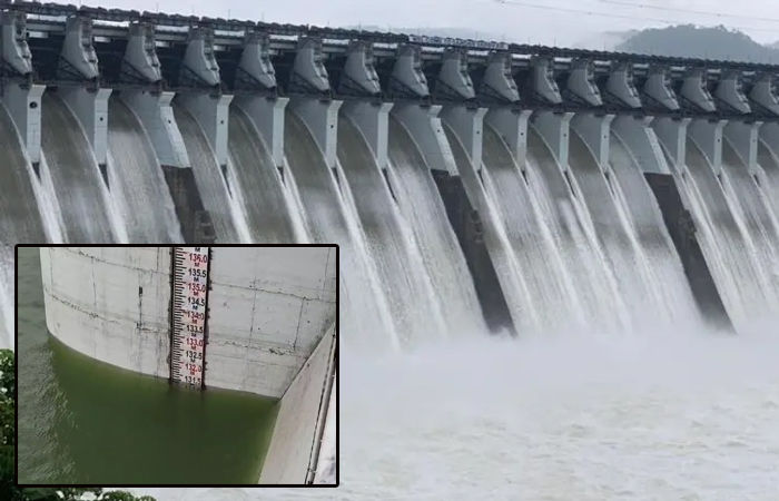 નર્મદા ડેમની સપાટીમાં વધારો: ફરી સીઝનમાં બીજી વાર 136 મીટરને પાર, મહત્તમ સપાટી માત્ર 2.35 મીટર દૂર