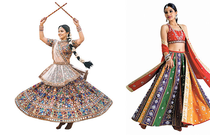 ગરબે ઘુમતી ગોરીના નવલા ચણિયાચોળી