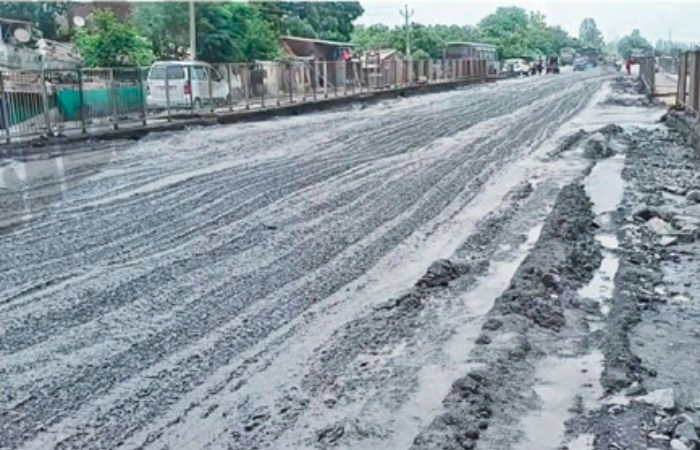 ₹10 cr stretch of national highway stretch passing through Bharuch washed away in first rain