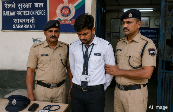 Mumbai man impersonating railway TTE held at Sabarmati station for allegedly extorting passengers