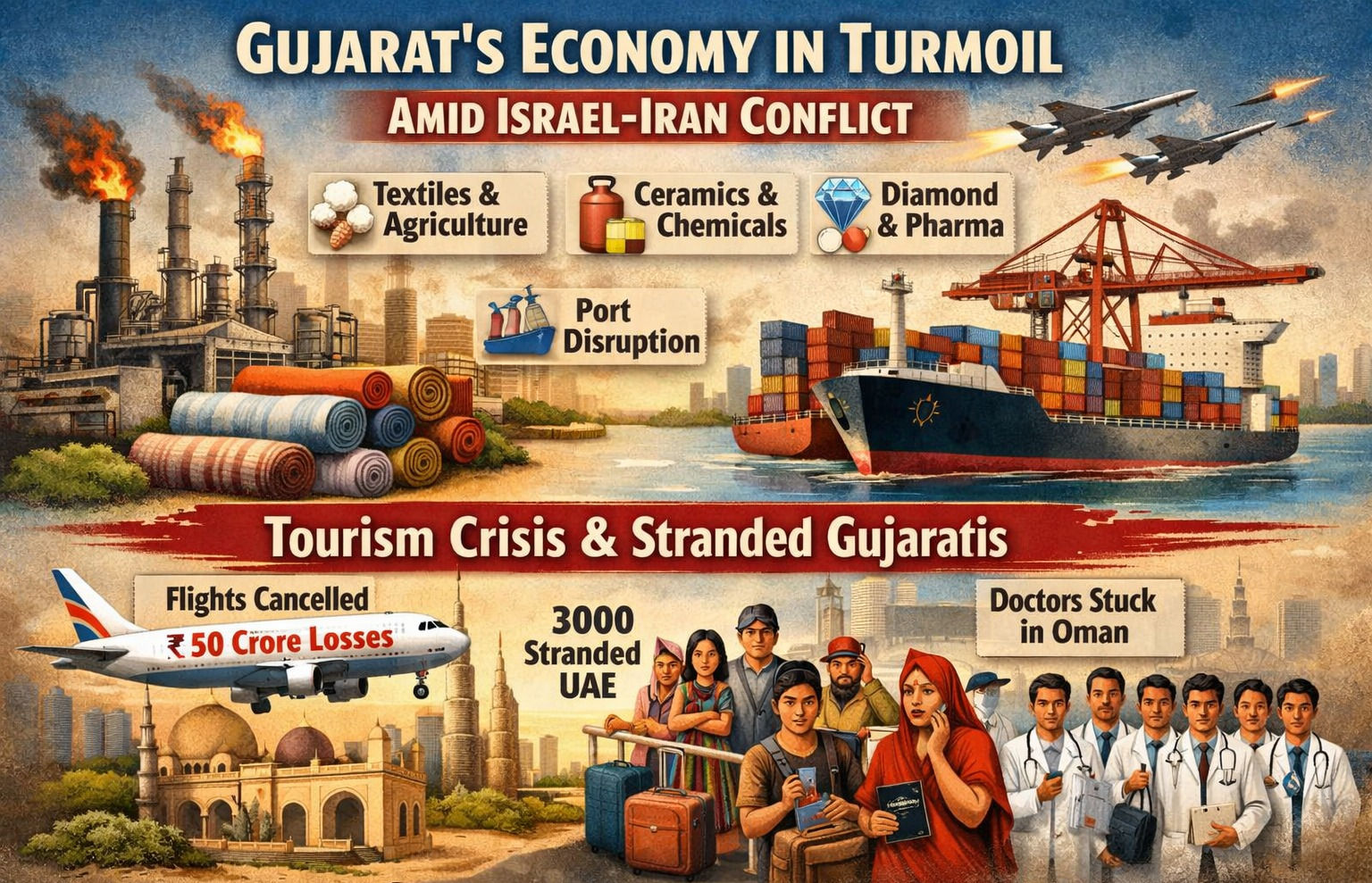 From textiles to chemicals, Gujarat’s import-export in turmoil amid Israel-Iran conflict