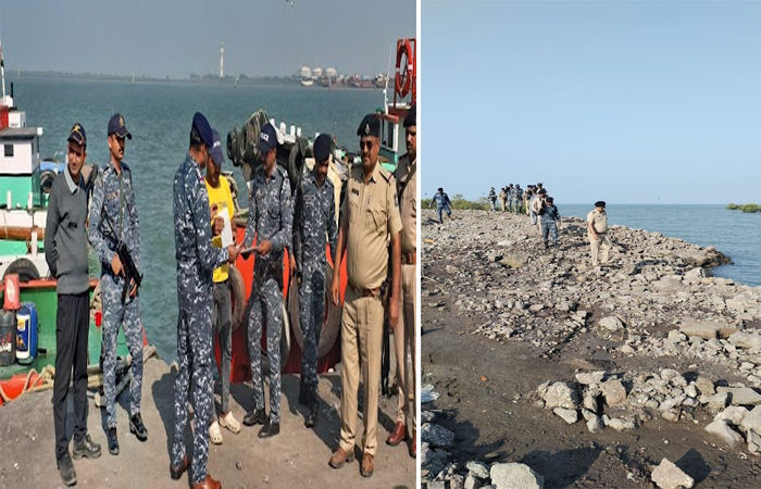 જામનગર જિલ્લાના સાગર કિનારા વિસ્તારમાં મરીન ટાસ્ક ફોર્સની ટીમ દ્વારા સઘન પેટ્રોલિંગ કરાયું