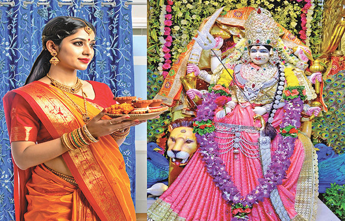 નવરાત્રિમાં માતાજીની પૂજા                              .