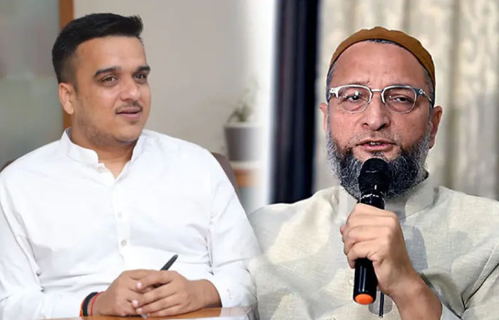 Heated exchange between minister Harsh Sanghavi and Owaisi at Waqf board meeting