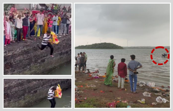 જીવના જોખમે ગણપતિ વિસર્જન: જામનગરમાં તંત્રની અપીલ છતાં નાગરિકોની બેદરકારી યથાવત