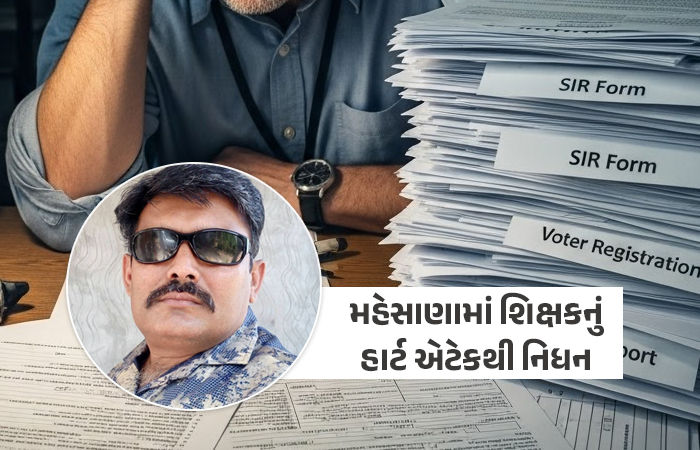 SIRની કામગીરીના ભારણે વધુ એક BLOનો ભોગ લીધો, મહેસાણામાં શિક્ષકનું હાર્ટ એટેકથી નિધન