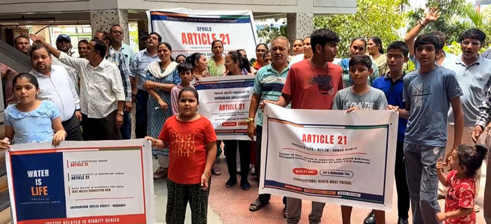 અણખોલ પાસેના રહીશોને પીવાનું પાણી નહી મળતા વુડામાં મોરચો