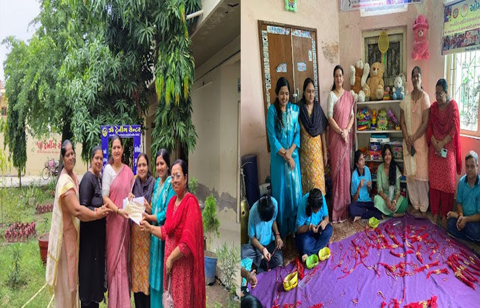 જામનગરના મનો દિવ્યાંગ બાળકોએ બનાવેલ રાખડી ભારત તિબ્બત સંઘ દ્વારા ખરીદ કરી ફોજીઓને મોકલવામાં આવી