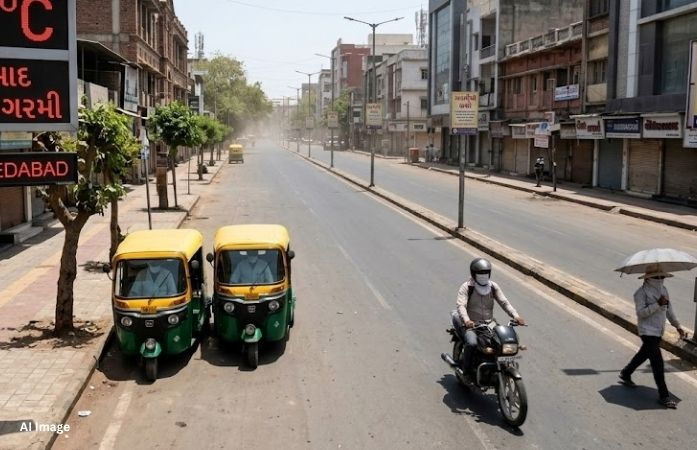 ગુજરાતમાં કાળઝાળ ગરમી: રાજકોટમાં 41 ડિગ્રી તાપમાન, કચ્છમાં હીટવેવનું યેલો ઍલર્ટ
