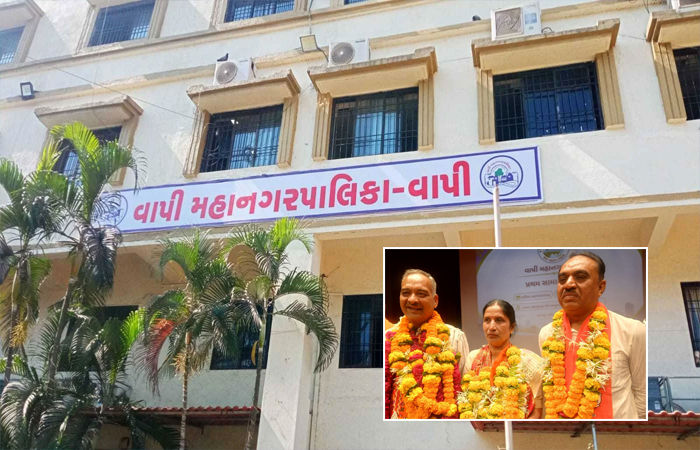 વાપી મહાનગરપાલિકાના મેયર અને ડે.મેયર બિનહરિફ ચૂંટાયા : કારોબારી સમિતિના ચેરમેન, પક્ષના નેતા, દંડકની પણ નિયુક્તિ
