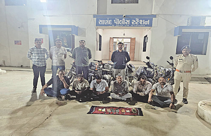 સાણંદ પોલીસે રૂ. 3.28 લાખના મુદ્દામાલ જપ્ત કર્યો, 4 વોન્ટેડ