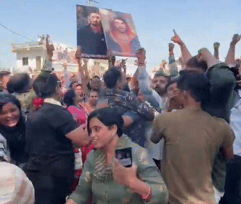 Celebrations after election win turns controversial in Kheda with Lawrence Bishnoi posters