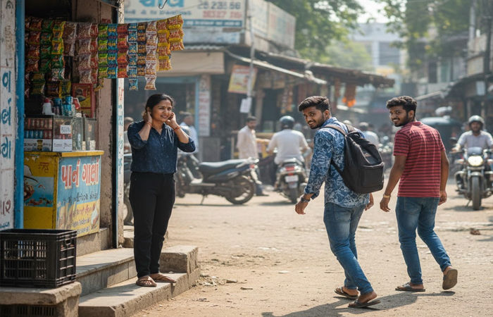 પાનના ગલ્લા પર મહિલાને વાતોમાં પરોવી બે ગઠિયા સોનાની બુટ્ટીઓ લઇ ફરાર, રૂમાલમાંથી પથ્થર નીકળ્યા