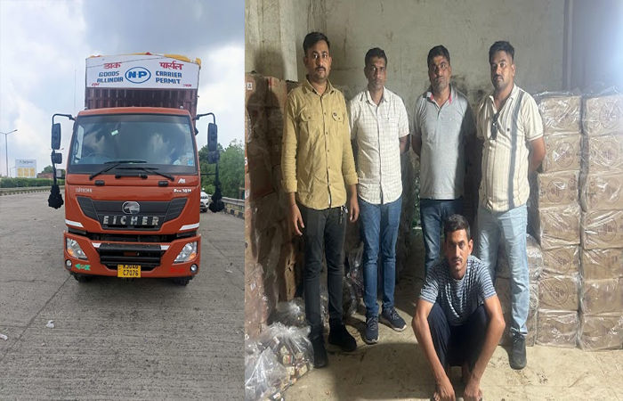 કન્ટેનરમાં ગુપ્તખાનું : હરિયાણાથી અમદાવાદમાં તરફ ડિલીવરી પહેલા 46 લાખનો દારૂનો જથ્થો ઝડપાયો