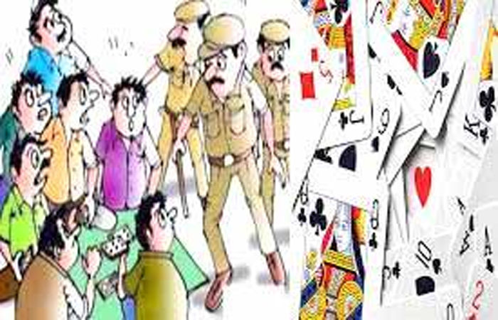 કામાતળાવ ગામે જુગારની બાજી માંડી બેઠેલા 13 ઇસમો ઝબ્બે