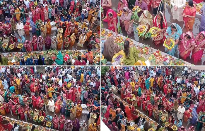 જામનગરમાં બિહાર-ઝાંરખડ સહિતના રાજ્યોની મહિલાઓ દ્વારા છઠ્ઠ મૈયા પર્વની ભક્તિ ભાવ પૂર્વક ઉજવણી કરી
