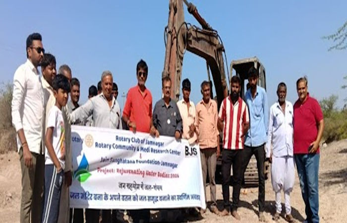 જામનગર જિલ્લાના જોડિયા પંથકના રસનાળ અને લાલપુરના કાન વીરડી ગામે જળ-સંચય કાર્યનો શુભ પ્રારંભ