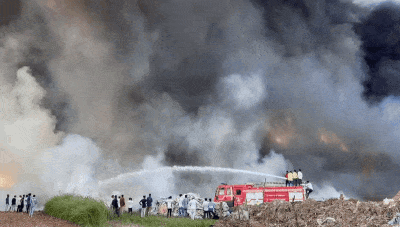 Massive fire at waste recycling factory in Amreli’s Jafrabad, no casualties so far