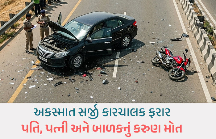 બાયડ-અમદાવાદ રોડ પર ગમખ્વાર અકસ્માત: એક જ પરિવારના ત્રણ સભ્યોના કરુણ મોત