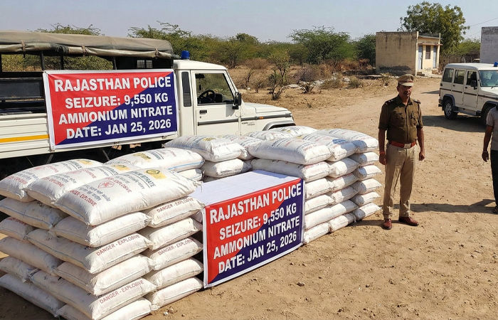 પ્રજાસત્તાક દિવસની ઉજવણી પૂર્વે રાજસ્થાનમાંથી 10000 કિલો વિસ્ફોટક પકડાતાં હડકંપ