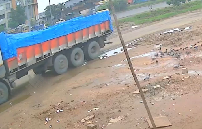 Youth dies after coming under a truck in Nikol, CCTV footage captures tragic incident