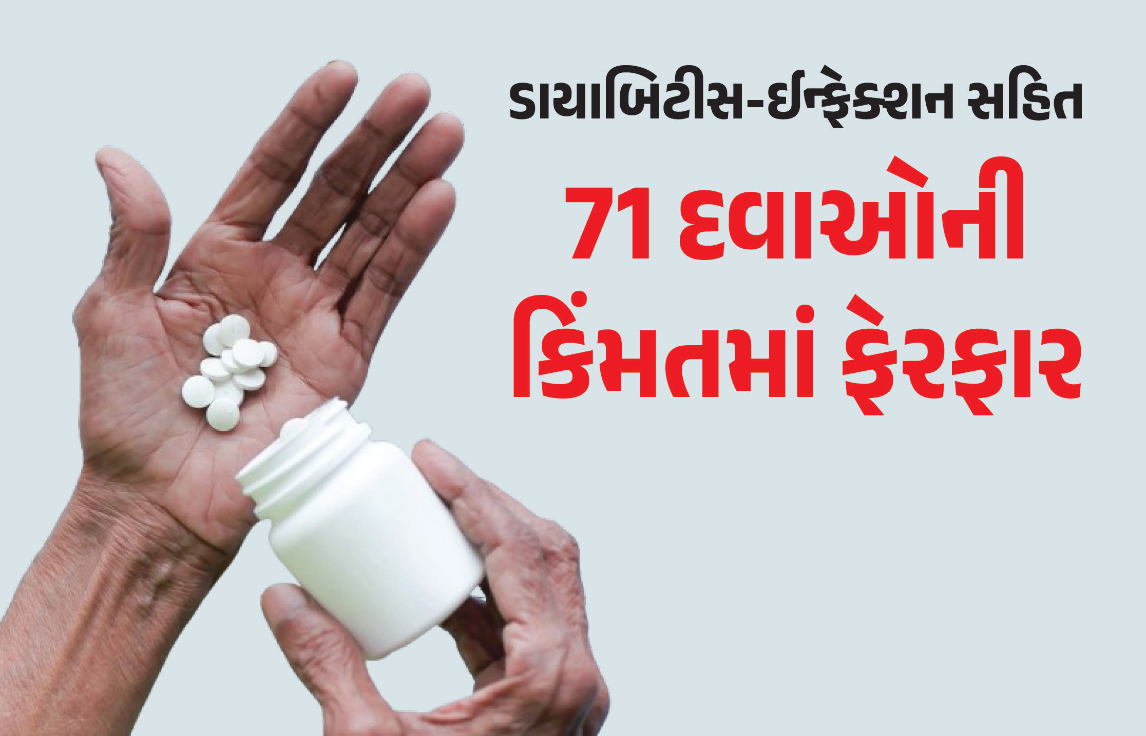સરકારે ડાયાબિટીસ અને ઈન્ફેક્શન સહિત 71 દવાઓની કિંમતમાં કર્યો ફેરફાર, જુઓ નવા ભાવ