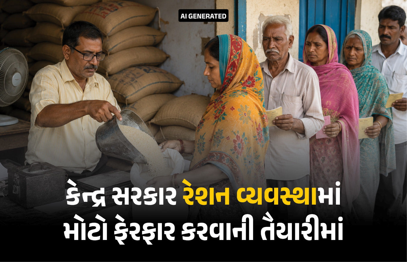 રેશન સિસ્ટમમાં મોટા ફેરફારની તૈયારી, પરિવાર દીઠ 35 કિલોની મર્યાદા સાથે આવશે નવો નિયમ