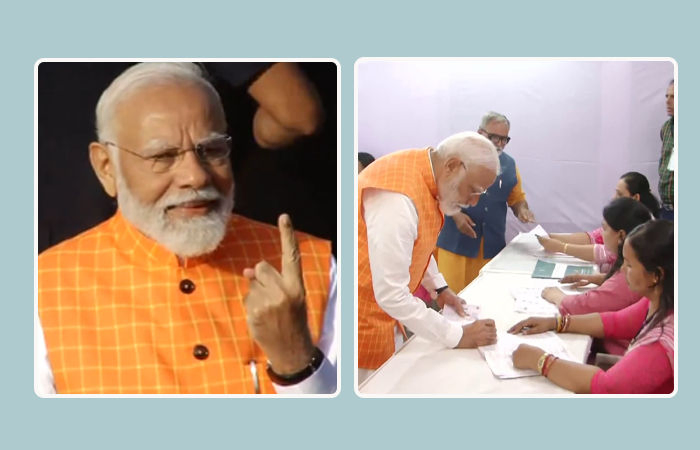 વડાપ્રધાન નરેન્દ્ર મોદીએ અમદાવાદના રાણીપમાં કર્યું મતદાન, દેશવાસીઓને કરી વોટિંગની અપીલ