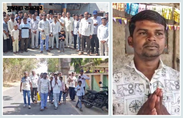 પંચમહાલના 'શ્રવણ'ની કઠિન પદયાત્રા: પિતા માટે લીધેલી માનતા પૂરી કરવા યુવાન ઉઘાડા પગે 720 કિમી દૂર રણુજા જવા રવાના