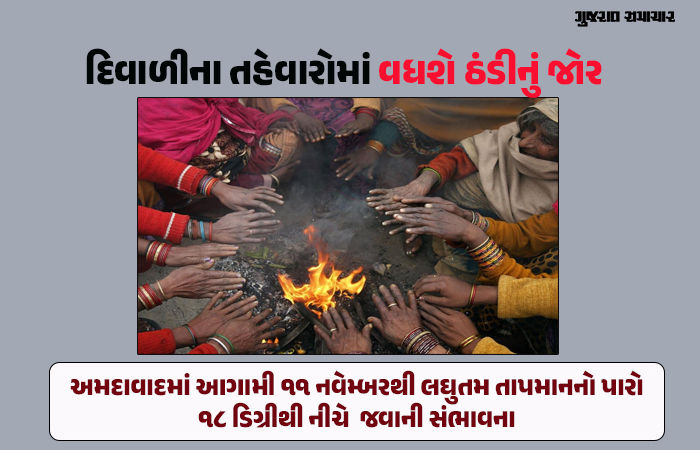 ગુજરાતમાં દિવાળીના દિવસોમાં ઉત્તર પૂર્વીય પવનના કારણે ઠંડી અનુભવાશે, ડિસેમ્બરમાં ઠંડી વધશે