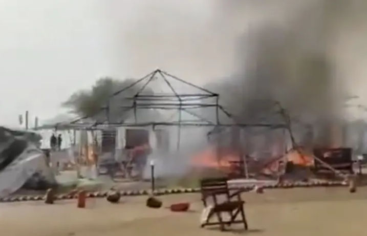 Fire breaks out at Mahakumbh one day after stampede