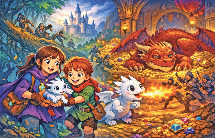 Trippy, Skippy, and the  Baby Dragon