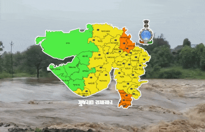 ગુજરાતમાં 6 દિવસ અતિભારે વરસાદની આગાહી, 10થી વધુ જિલ્લામાં યલો-ઑરેન્જ ઍલર્ટ