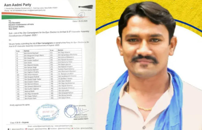 AAP announces candidates, star campaigners for Kadi, Visavadar bypolls