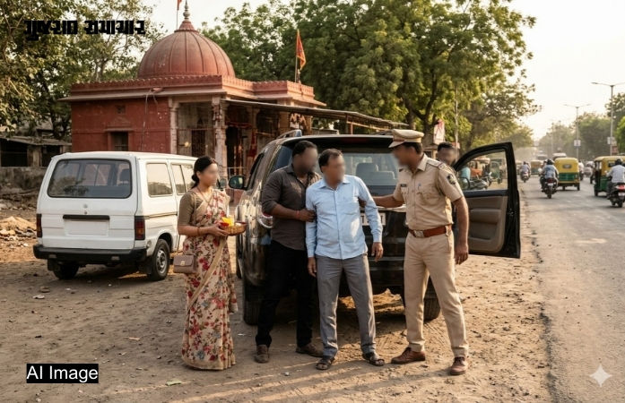 અમદાવાદના વેપારી સાથે 'હનીટ્રેપ': ફેસબુક ફ્રેન્ડ મહિલાએ મળવા બોલાવી નકલી પોલીસ સાથે મળી રૂ.5 લાખ પડાવ્યા