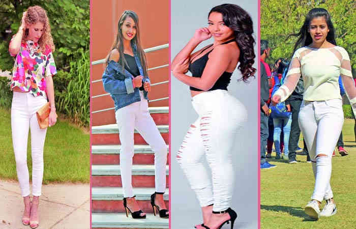 દેહલાલિત્ય ઝળકાવતા White Trousers