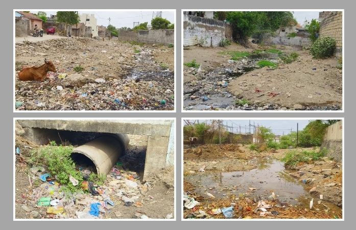 અમરેલી: સાવરકુંડલામાં પ્રિ-મોન્સુન કામગીરી માત્ર કાગળ પર!, નાળા-વોકળામાં ઝાડી ઝાંખરાનું સામ્રાજ્ય યથાવત્