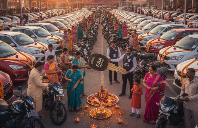 GST ઘટાડા વચ્ચે ગુજરાતમાં દશેરાના દિવસે 44 હજાર ટુ વ્હિલર અને 10000 કારની ડિલિવરી