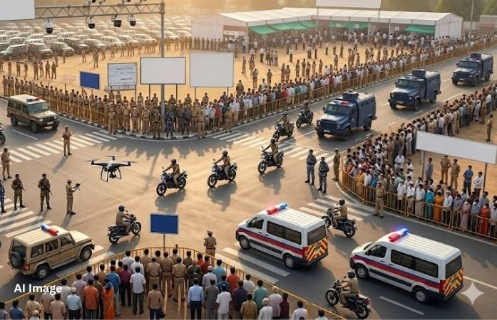અમદાવાદ ચૂંટણી: ગરબડ થશે તો 3 મિનિટમાં પોલીસ પહોંચશે, ડ્રોન અને CCTVથી નજર; 20 હજાર જવાનો તહેનાત