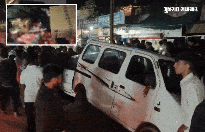 VIDEO: બોડેલીમાં 'ઓપન બાર'? પોલીસથી બચવા જતા બુટલેગરની કારનો અકસ્માત, દારૂ લૂંટવા લોકોની પડાપડી