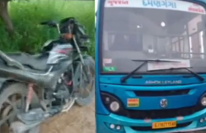 દાહોદમાં ગોઝારો અકસ્માતઃ એસ.ટી બસે બાઇકને અડફેટે લેતા માતા-પુત્રનું ઘટનાસ્થળે મોત